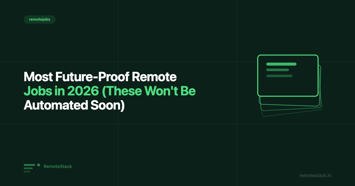 Most Future-Proof Remote Jobs in 2026 (These Won't Be Automated Soon)