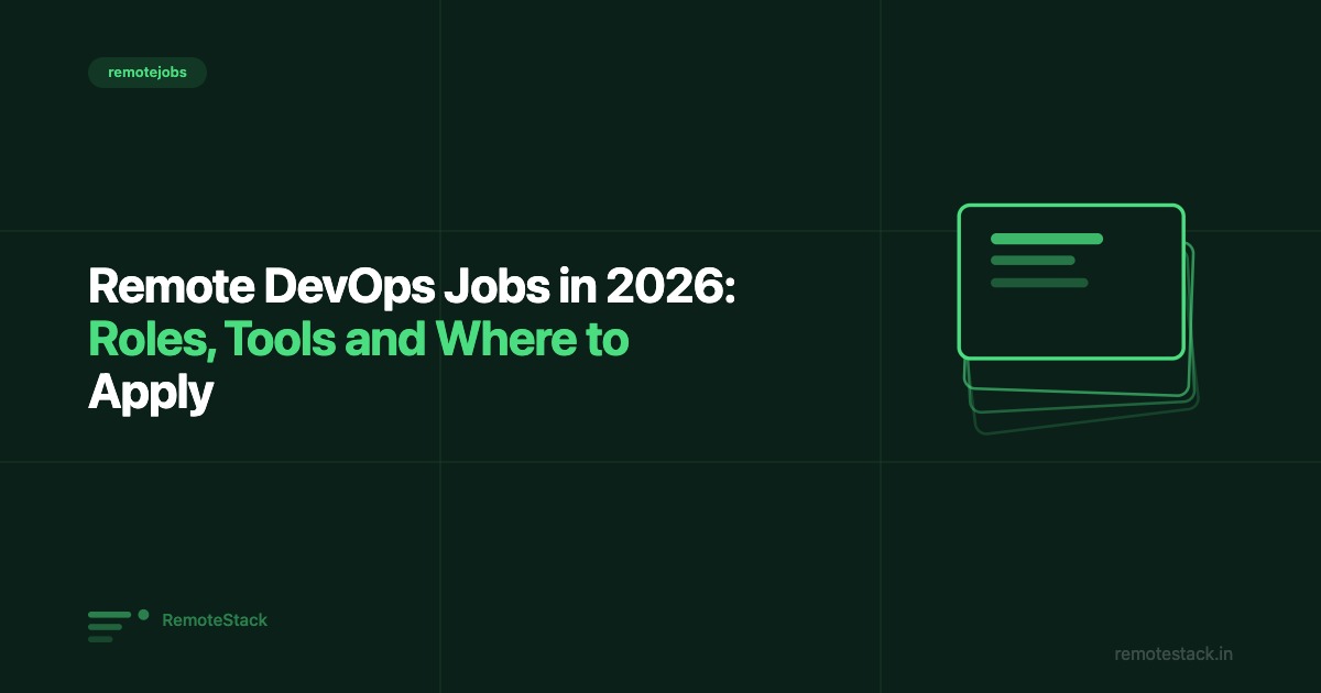 Remote DevOps Jobs in 2026: Roles, Tools and Where to Apply