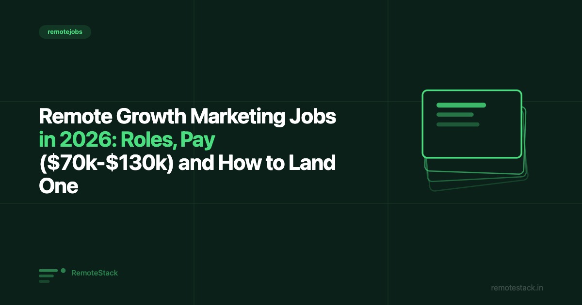 Remote Growth Marketing Jobs in 2026: Roles, Pay ($70k-$130k) and How to Land One