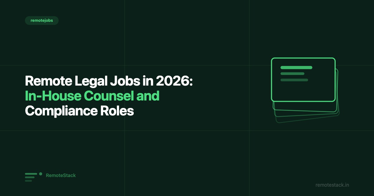 Remote Legal Jobs in 2026: In-House Counsel and Compliance Roles